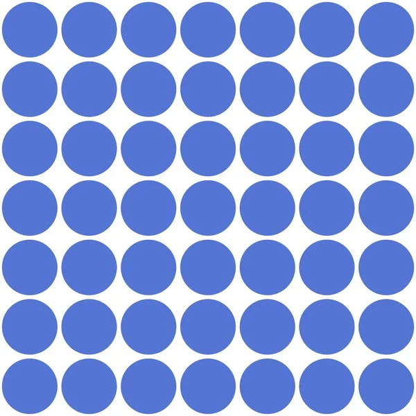Wzór Wektora Płytek Niebiesko Białymi Kropkami Polki Białym Tle — Zdjęcie stockowe