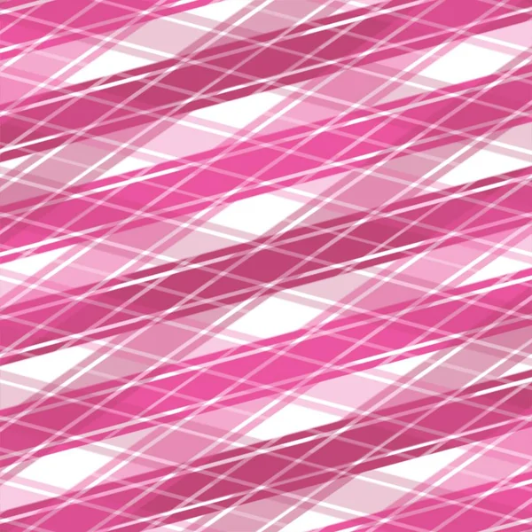 Бесшовный Клетчатый Узор Ромбом Пастельно Розовых Белых Цветах — стоковое фото