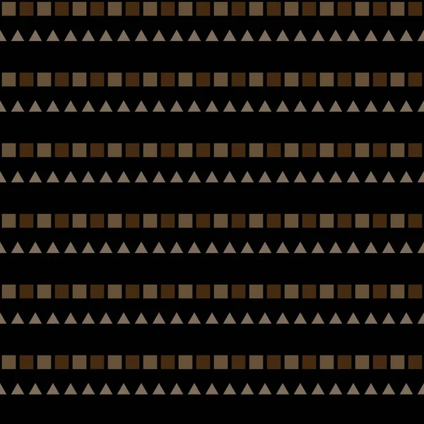 Bezproblémový Vektorový Vzorec Černé Hnědé Geometrické Pozadí Ručně Kreslenými Dekorativními — Stock fotografie