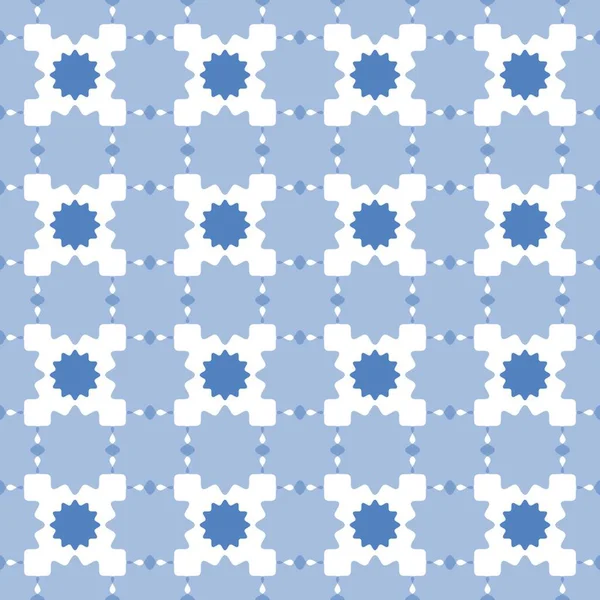 Безшовний Векторний Фон Сучасний Геометричний Візерунок Повторюваними Елементами Синьо Білий — стокове фото