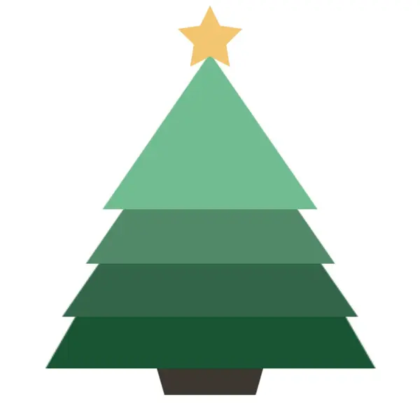 Árbol Navidad Con Estrellas Sobre Fondo Azul Oscuro Ilustración Vectorial Imágenes de stock libres de derechos