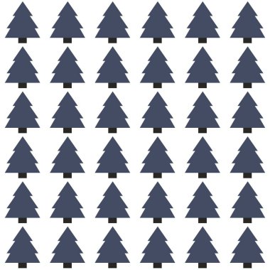 Beyaz arka planda noel ağacı deseni yok. Tasarımınız için vektör illüstrasyonu