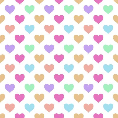 Kırmızı kalplerle kusursuz desen