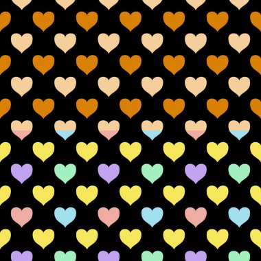 kalpleri ile renkli seamless modeli 