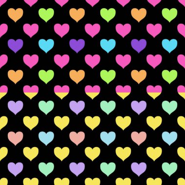 kalpleri ile renkli seamless modeli 