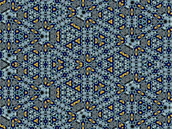 Abstrakt Färgglada Geometriska Sömlösa Mönster Symmetriska Kalejdoskop Mode Design — Stockfoto