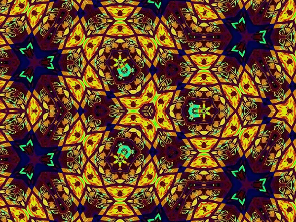 Abstrakti Värikäs Geometrinen Saumaton Kuvio Symmetrinen Kaleidoskooppi Muoti Muotoilu — kuvapankkivalokuva