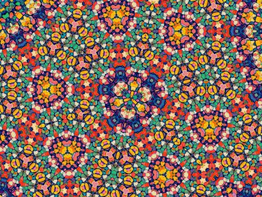  Soyut dekoratif renkli kaleydoskop deseni.