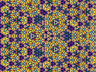  Soyut dekoratif renkli kaleydoskop deseni.