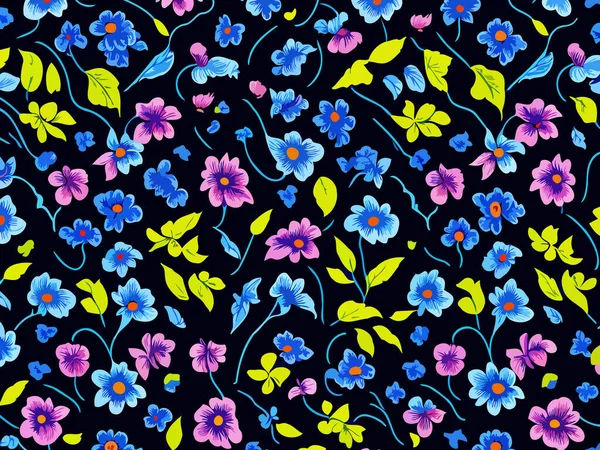 花の幾何学的な形状と野生の花を描いたベクトルイラスト ベクター イラスト 幾何学的な形 野生の花 複雑な詳細 現代の創造的な可能性 — ストックベクタ