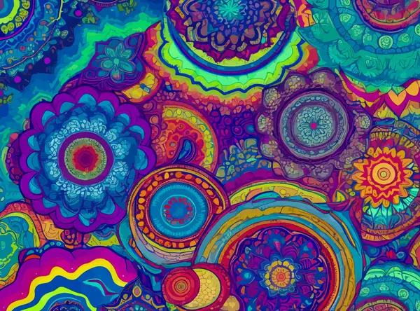 Colorido Wildflower Abstract Vector Background Diseño Vibrante Cautivador Que Cuenta — Archivo Imágenes Vectoriales