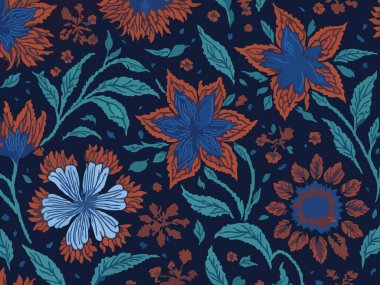 Vektör grafikleri kullanılarak yaratılmış soyut çiçek desenlerinin büyüleyici bir görüntüsü. Sanat eserleri, doğanın güzelliği ve karmaşık çiçek unsurları ile soyutlamanın ifade özgürlüğünü birleştirir..