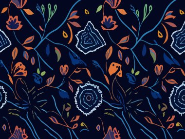 Vektör grafikleri kullanılarak yaratılmış soyut çiçek desenlerinin büyüleyici bir görüntüsü. Sanat eserleri, doğanın güzelliği ve karmaşık çiçek unsurları ile soyutlamanın ifade özgürlüğünü birleştirir..