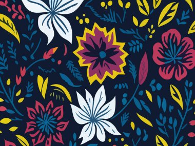 Vektör grafikleri kullanılarak yaratılmış soyut çiçek desenlerinin büyüleyici bir görüntüsü. Sanat eserleri, doğanın güzelliği ve karmaşık çiçek unsurları ile soyutlamanın ifade özgürlüğünü birleştirir..