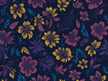 Vektör grafikleri kullanılarak yaratılmış soyut çiçek desenlerinin büyüleyici bir görüntüsü. Sanat eserleri, doğanın güzelliği ve karmaşık çiçek unsurları ile soyutlamanın ifade özgürlüğünü birleştirir..