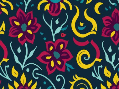 Tuhaf Çiçeksel Vektör Sanatsal Çizim Çizimi. Çiçekleri, geometrik şekilleri ve vahşi çiçekleri tasvir eden vektör çizimleri. çiçek vektör çizimleri geometrik şekiller vahşi çiçekler karmaşık detaylar çağdaş yaratıcı olanaklar.