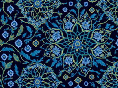 Vektör grafikleri kullanılarak oluşturulan soyut çiçek desenlerinin büyüleyici bir görüntüsü.