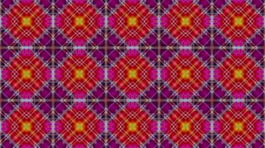 Canlı Renkli Neon Kaleydoskop Arkaplanı.