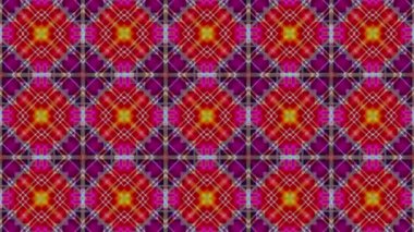 Canlı Renkli Neon Kaleydoskop Arkaplanı.