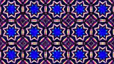 Canlı Renkli Neon Kaleydoskop Arkaplanı