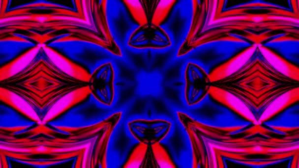 Lebendige Bunte Neonkaleidoskop Hintergründe Abstrakte Illustration — Stockvideo