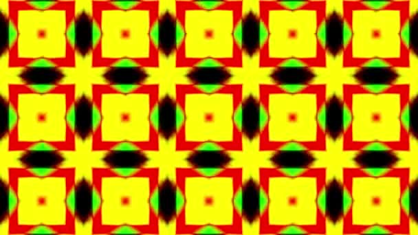 Artă Digitală Kaleidoscop Forme Fractale Abstracție Colorată — Videoclip de stoc