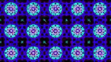 Görüntü hareketi Soyut neon kaleydoskop arkaplanı. 4K kaleydoskop hareketleri kusursuz. Benzersiz doku kaleydoskop tasarımı.