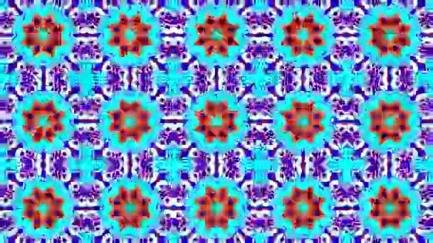푸티지 칼레도스코프 배경입니다 Kaleidoscope 원활한 패턴입니다 독특한 Kaleidoscope 디자인 — 비디오