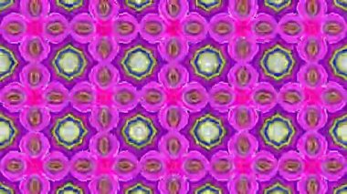 Görüntü hareketi Soyut neon kaleydoskop arkaplanı. 4K kaleydoskop hareketleri kusursuz. Benzersiz doku kaleydoskop tasarımı.