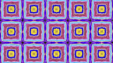 Görüntü hareketi Soyut neon kaleydoskop arkaplanı. 4K kaleydoskop hareketleri kusursuz. Benzersiz doku kaleydoskop tasarımı.