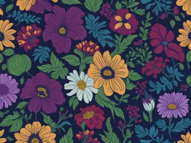 Vektör grafikleri kullanılarak yaratılmış soyut çiçek desenlerinin büyüleyici bir görüntüsü. Sanat eserleri, doğanın güzelliği ve karmaşık çiçek unsurları ile soyutlamanın ifade özgürlüğünü birleştirir..