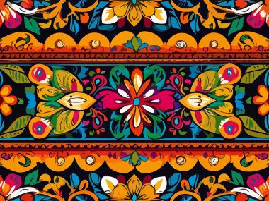 Canlı Çiçek Soyut Vektör İllüstrasyon Arkaplanı