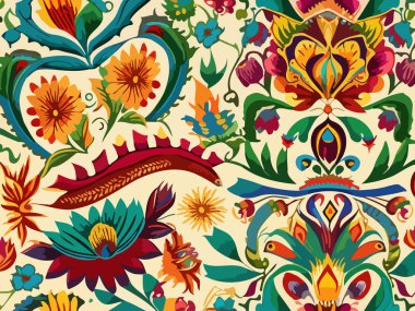 Canlı Çiçek Soyut Vektör İllüstrasyon Arkaplanı