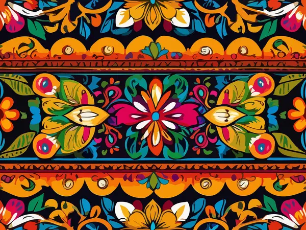 Canlı Çiçek Soyut Vektör İllüstrasyon Arkaplanı