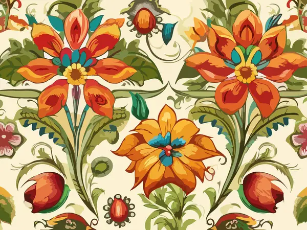 Canlı Çiçek Soyut Vektör İllüstrasyon Arkaplanı