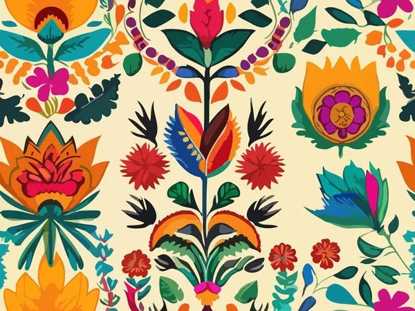 Canlı Çiçek Soyut Vektör İllüstrasyon Arkaplanı