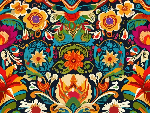 Canlı Çiçek Soyut Vektör İllüstrasyon Arkaplanı