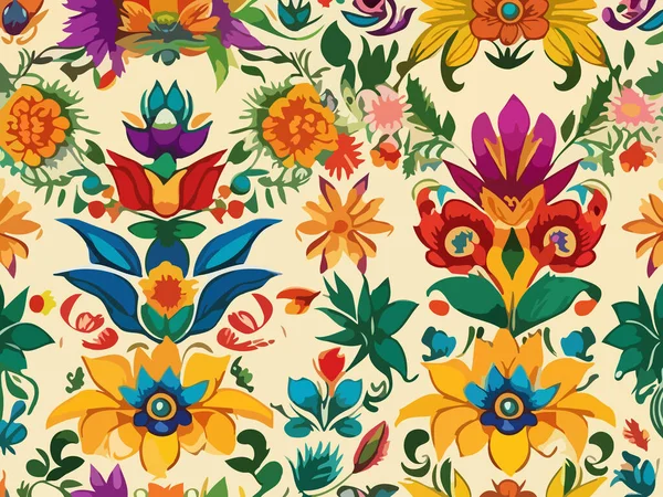 Canlı Çiçek Soyut Vektör İllüstrasyon Arkaplanı