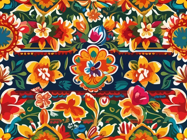 Canlı Çiçek Soyut Vektör İllüstrasyon Arkaplanı