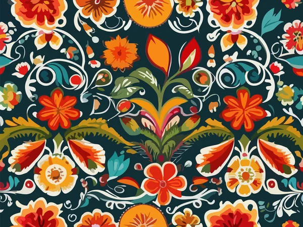 Canlı Çiçek Soyut Vektör İllüstrasyon Arkaplanı