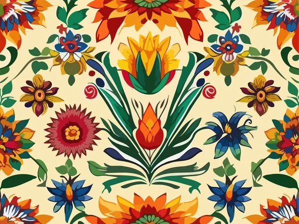 Canlı Çiçek Soyut Vektör İllüstrasyon Arkaplanı