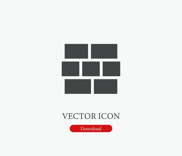 Icône Vectorielle Brique Symbole Style Line Art Pour Design Présentation — Image vectorielle
