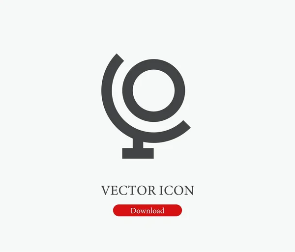 Globo Icono Vector Símbolo Línea Estilo Arte Para Elementos Diseño — Vector de stock