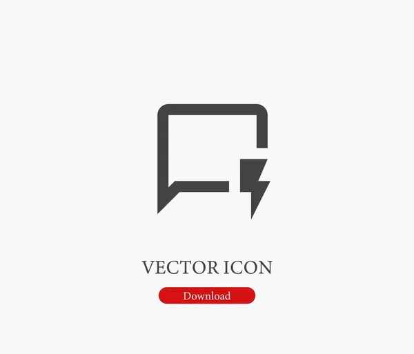 Значок Вектора Сообщения Flash Стилистике Line Art Дизайна Презентации Словесности — стоковый вектор