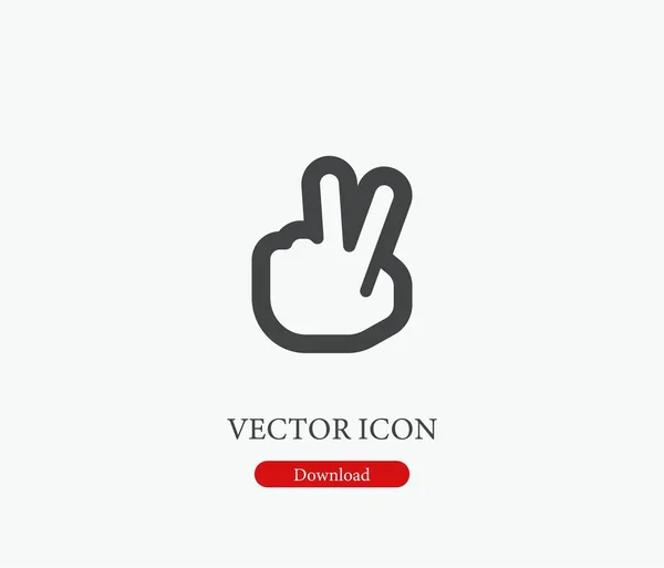 Icône Vectorielle Main Symbole Style Line Art Pour Design Présentation — Image vectorielle