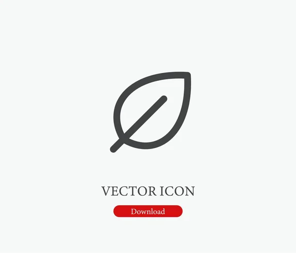 Icône Vectorielle Feuilles Symbole Style Line Art Pour Design Présentation — Image vectorielle