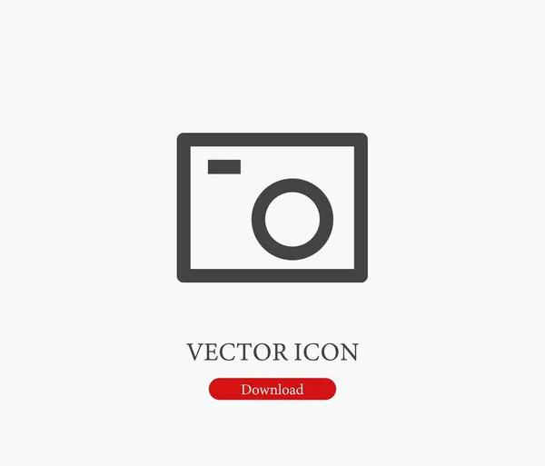 Ícone Vector Câmara Símbolo Estilo Arte Linha Para Elementos Design — Vetor de Stock