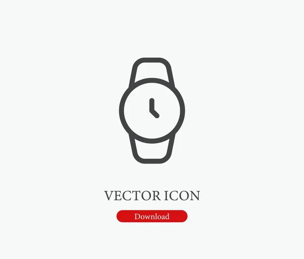 Watch Vector Icon Symbol Line Art Style Design Presentation Website — Stock Vector