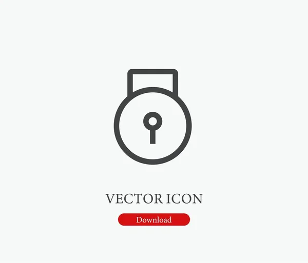 Icône Vectorielle Sécurisée Symbole Style Line Art Pour Design Présentation — Image vectorielle