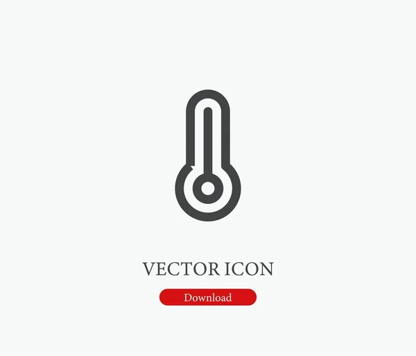 Значок Вектора Температуры Стилистике Line Art Дизайна Презентации Словесности Символ — стоковый вектор